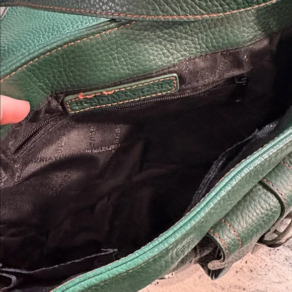 BCBGMaxAzria Vintage Green Saddle Bag - Picture 4 of 6